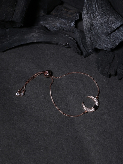 DIVA WALK EXCLUSIVE Rose Gold-Plated CZ Studded Crescent Shaped Handcrafted Bracelet
DIVA WALK EXCLUSIVE Rose Gold-Plated CZ Studded Crescent Shaped Handcrafted Bracelet