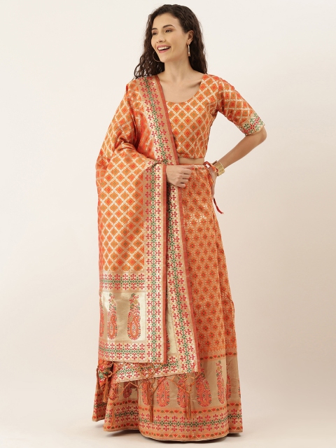 Om Shantam Sarees Orange Semi-Stitched Lehenga & Unstitched Blouse with Dupatta
Om Shantam Sarees Orange Semi-Stitched Lehenga & Unstitched Blouse with Dupatta