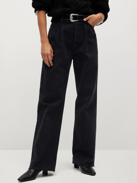 MANGO Women Black Sustainable Regular Fit High-Rise Clean Look Wide Leg Jeans
MANGO Women Black Sustainable Regular Fit High-Rise Clean Look Wide Leg Jeans
