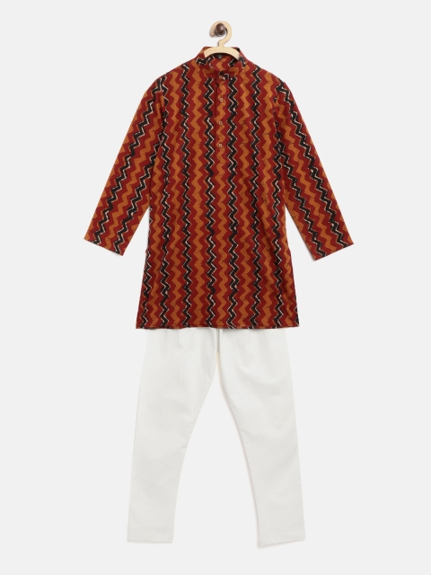 Readiprint Fashions Boys Mustard Yellow & White Chevron Print Straight Kurta with Churidar
Readiprint Fashions Boys Mustard Yellow & White Chevron Print Straight Kurta with Churidar