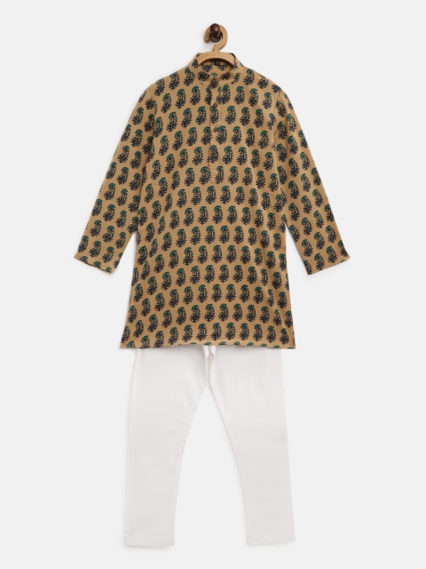 Readiprint Fashions Boys Beige & White Ethnic Motifs Print Straight Kurta with Churidar
Readiprint Fashions Boys Beige & White Ethnic Motifs Print Straight Kurta with Churidar