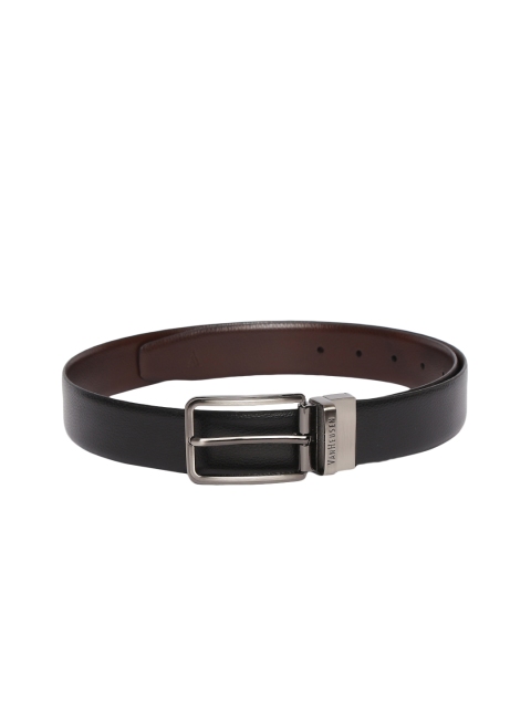 Van Heusen Men Black & Brown Textured Reversible Leather Belt