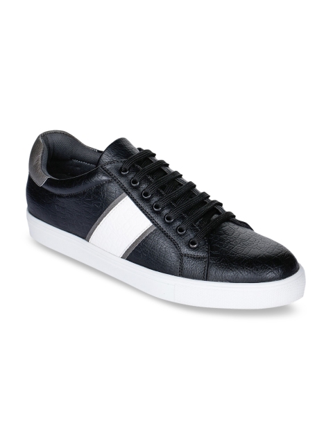 CASOR Men Black & White Colourblocked Sneakers