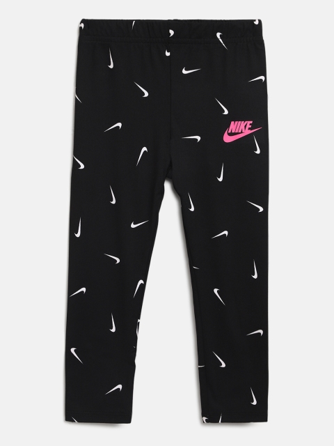 Nike Girls Black & White Brand Logo Print NSW Swooshfetti Ankle Length Sports Leggings
Nike Girls Black & White Brand Logo Print NSW Swooshfetti Ankle Length Sports Leggings