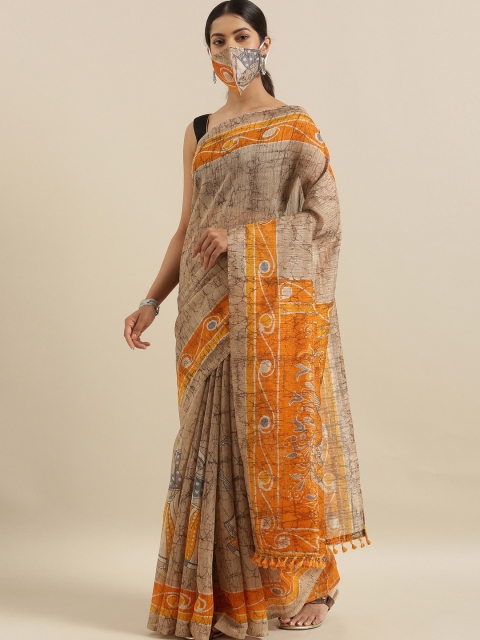 The Chennai Silks Beige & Yellow Polyester Printed Bhagalpuri Saree With Matching Mask
The Chennai Silks Beige & Yellow Polyester Printed Bhagalpuri Saree With Matching Mask
