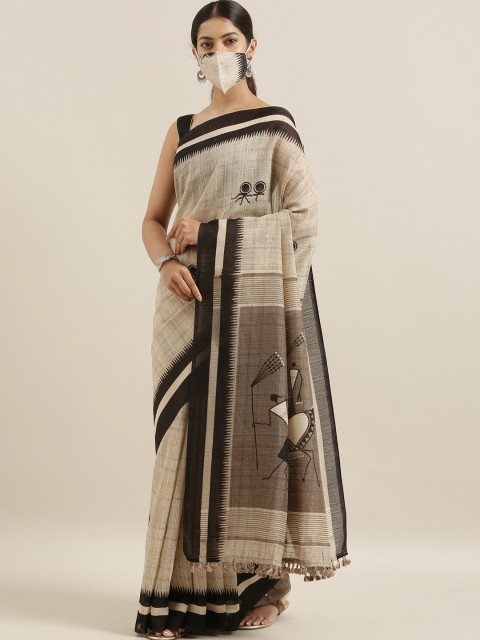 The Chennai Silks Beige & Black Polyester Printed Bhagalpuri Saree with Matching Mask
The Chennai Silks Beige & Black Polyester Printed Bhagalpuri Saree with Matching Mask
