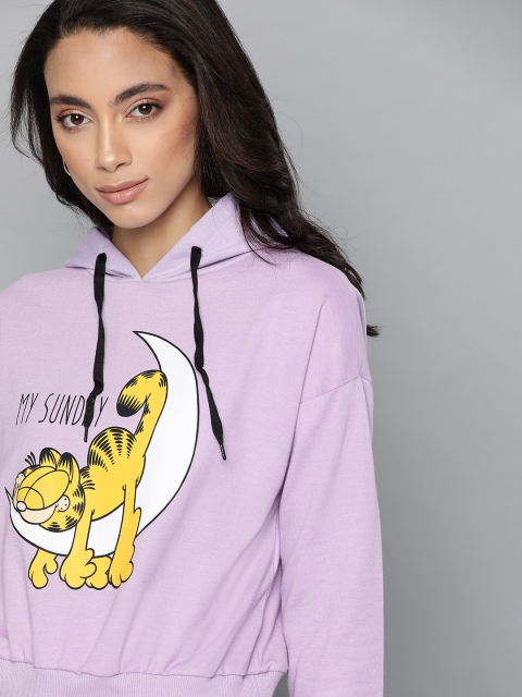 Kook N Keech Garfield Women Lavender & Mustard Yellow Printed Hooded Sweatshirt
Kook N Keech Garfield Women Lavender & Mustard Yellow Printed Hooded Sweatshirt