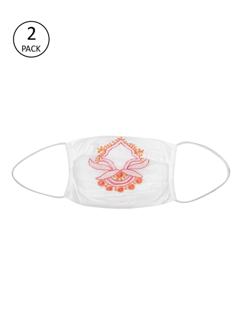 ADA Women Pack of 2 White & Pink Chikankari Hand Embroidered Reusable Outdoor Cloth Sustainable Masks
ADA Women Pack of 2 White & Pink Chikankari Hand Embroidered Reusable Outdoor Cloth Sustainable Masks