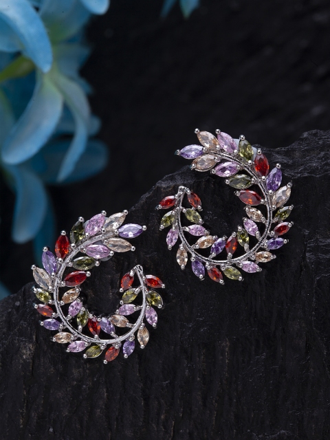 SASSAFRAS Multicoloured Silver-Plated CZ-Studded Handcrafted Contemporary Studs, Multi
SASSAFRAS Multicoloured Silver-Plated CZ-Studded Handcrafted Contemporary Studs, Multi