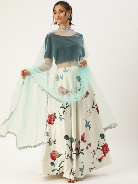 LOOKNBOOK ART White & Blue Solid Semi-Stitched Lehenga & Unstitched Blouse with Dupatta
LOOKNBOOK ART White & Blue Solid Semi-Stitched Lehenga & Unstitched Blouse with Dupatta