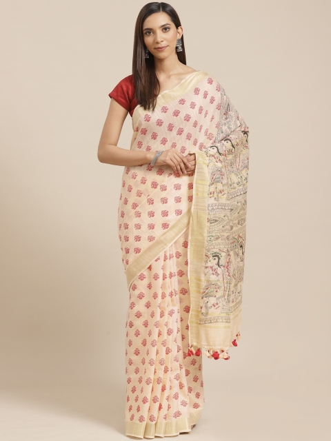 Kalakari India Peach-Coloured & Red Handloom Woven Design Bhagalpuri Sustainable Saree
Kalakari India Peach-Coloured & Red Handloom Woven Design Bhagalpuri Sustainable Saree