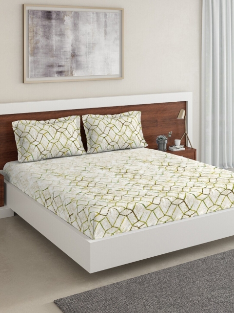 DDecor Green & Off-White Abstract 144 TC Cotton 1 Queen Bedsheet with 2 Pillow Covers
DDecor Green & Off-White Abstract 144 TC Cotton 1 Queen Bedsheet with 2 Pillow Covers