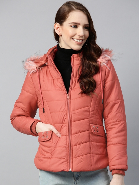 Foreign Culture By Fort Collins Women Coral Pink Solid Parka Jacket with Detachable Hood
Foreign Culture By Fort Collins Women Coral Pink Solid Parka Jacket with Detachable Hood