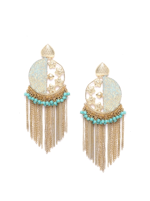 DIVA WALK Blue Gold-Plated Textured Beaded Handcrafted Tasselled Circular Drop Earrings
DIVA WALK Blue Gold-Plated Textured Beaded Handcrafted Tasselled Circular Drop Earrings