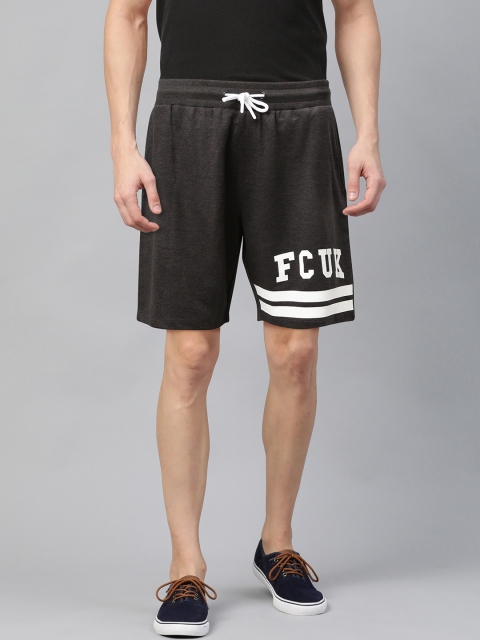 French Connection Men Charcoal Grey Solid Regular Fit Shorts with Brand Logo Print Detail
French Connection Men Charcoal Grey Solid Regular Fit Shorts with Brand Logo Print Detail