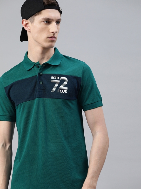 French Connection Men Teal Green & Navy Blue Colourblocked Slim Fit Polo Collar T-shirt
French Connection Men Teal Green & Navy Blue Colourblocked Slim Fit Polo Collar T-shirt