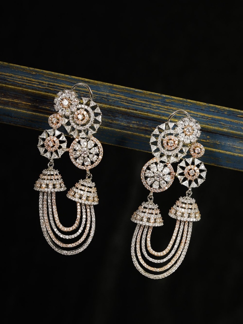 Priyaasi Rose Gold-Plated American Diamond-Studded Handcrafted Contemporary Drop Earrings
Priyaasi Rose Gold-Plated American Diamond-Studded Handcrafted Contemporary Drop Earrings