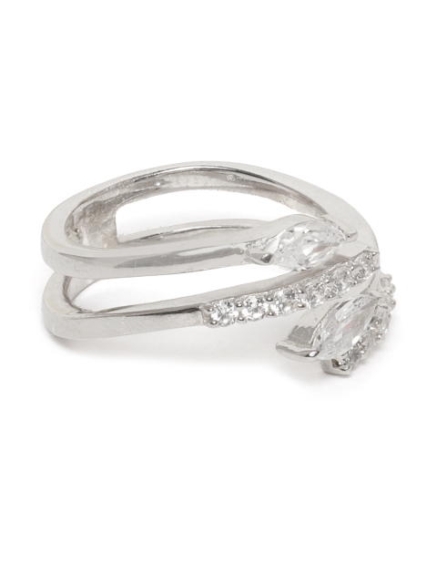 Carlton London Women Silver-Toned Rhodium-Plated CZ Handcrafted Adjustable Finger Ring
Carlton London Women Silver-Toned Rhodium-Plated CZ Handcrafted Adjustable Finger Ring
