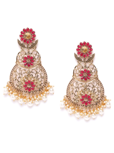 damani Magenta & White Gold Plated Stone Studded & Beaded Contemporary Drop Earrings
damani Magenta & White Gold Plated Stone Studded & Beaded Contemporary Drop Earrings