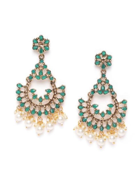 damani Green & White Antique Gold-Plated Stone-Studded & Beaded Classic Drop Earrings
damani Green & White Antique Gold-Plated Stone-Studded & Beaded Classic Drop Earrings