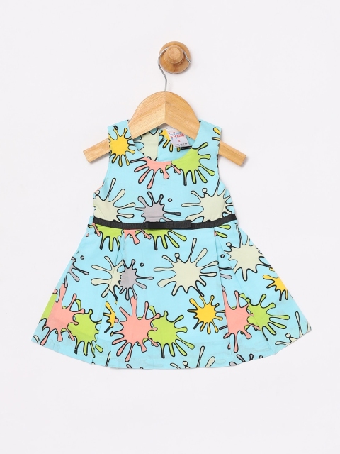 NAUTI KIDZ Girls Blue Printed A-Line Dress