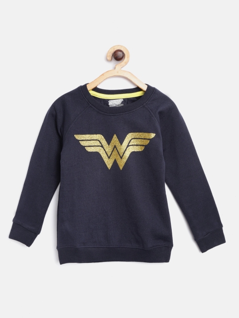 Eteenz Justice League Girls Navy & Golden Wonder Woman Logo Print Sweatshirt, Navy blue
Eteenz Justice League Girls Navy & Golden Wonder Woman Logo Print Sweatshirt, Navy blue
