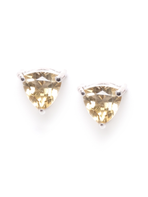 Silgo Yellow & Silver-Toned 925 Sterling Silver Citrine Rhodium-Plated Triangular Studs
Silgo Yellow & Silver-Toned 925 Sterling Silver Citrine Rhodium-Plated Triangular Studs