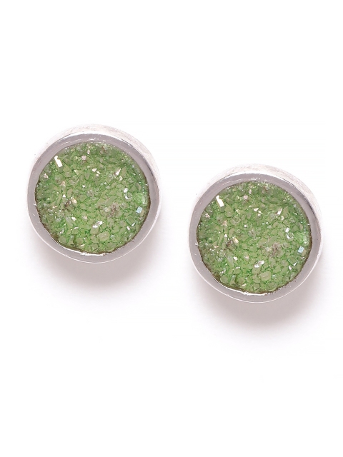 Silgo Green & Silver-Toned Rhodium-Plated Stone-Studded 925 Sterling Silver Circular Studs
Silgo Green & Silver-Toned Rhodium-Plated Stone-Studded 925 Sterling Silver Circular Studs