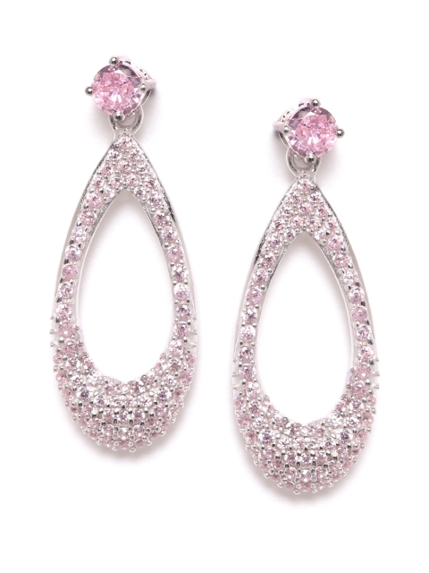 Silgo Pink Rhodium-Plated CZ-Studded 925 Sterling Silver Teardrop-Shaped Drop Earrings
Silgo Pink Rhodium-Plated CZ-Studded 925 Sterling Silver Teardrop-Shaped Drop Earrings