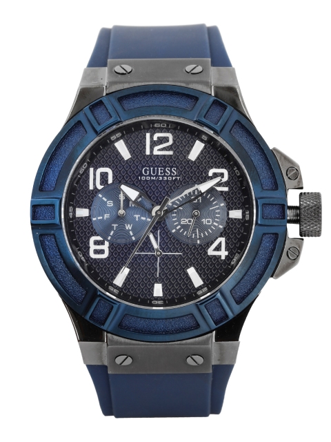 GUESS Men Navy Dial Watch W0248G5, Navy blue