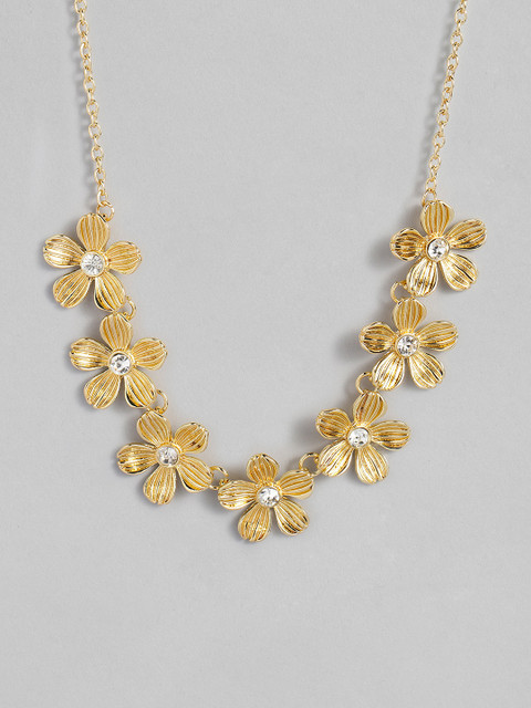 DressBerry Gold-Plated Floral Design Necklace
DressBerry Gold-Plated Floral Design Necklace