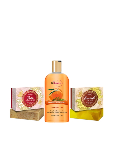 St.Botanica Set of 3 Bath & Body Rose & Jasmin, Amber Soap & Mandarin Shower Gel 450 g, Green
St.Botanica Set of 3 Bath & Body Rose & Jasmin, Amber Soap & Mandarin Shower Gel 450 g, Green
