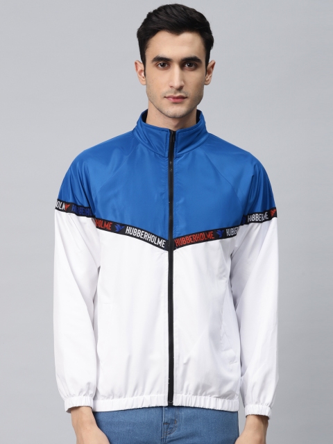 Hubberholme Men Blue & White Colourblocked Windcheater and Water Resistant Tailored Jacket
Hubberholme Men Blue & White Colourblocked Windcheater and Water Resistant Tailored Jacket