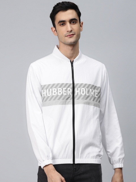 Hubberholme Men White & Grey Printed Windcheater and Water Resistant Tailored Jacket
Hubberholme Men White & Grey Printed Windcheater and Water Resistant Tailored Jacket