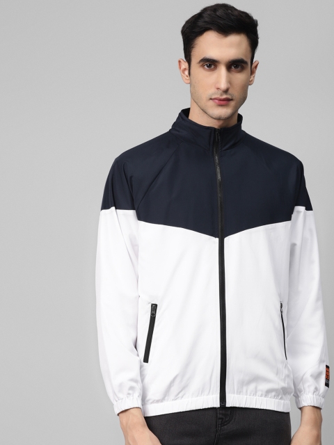 Hubberholme Men Black & White Colourblocked Windcheater & Water Resistant Tailored Jacket
Hubberholme Men Black & White Colourblocked Windcheater & Water Resistant Tailored Jacket