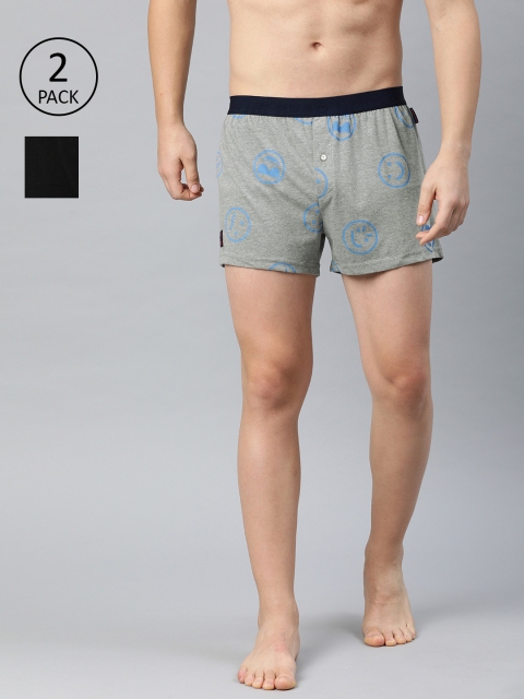 THE BEAR HOUSE Men Pack of 2 Multi-Colored Knitted Printed Pure Cotton Boxers TBH-PRESLEY
THE BEAR HOUSE Men Pack of 2 Multi-Colored Knitted Printed Pure Cotton Boxers TBH-PRESLEY