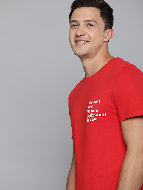 Mast Harbour Men Red Printed Round Neck Pure Cotton T-shirt
Mast Harbour Men Red Printed Round Neck Pure Cotton T-shirt