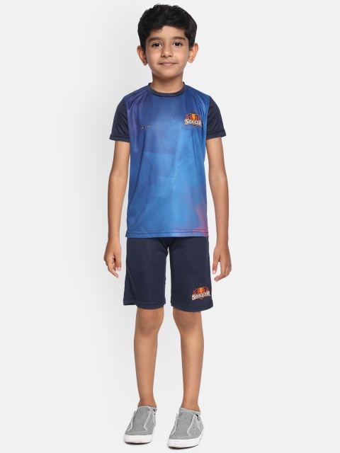 Sweet Dreams Boys Blue Printed T-shirt with Shorts