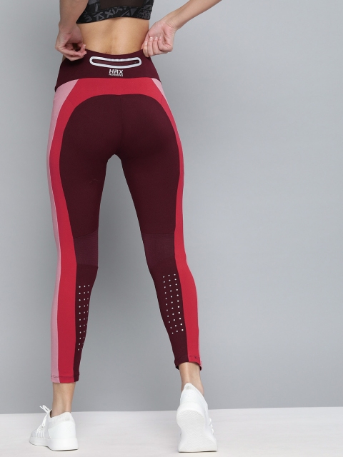 Women Sports Maroon & Pink Colourblocked High-Rise Skinny Fit Rapid-Dry Running Tights
Women Sports Maroon & Pink Colourblocked High-Rise Skinny Fit Rapid-Dry Running Tights