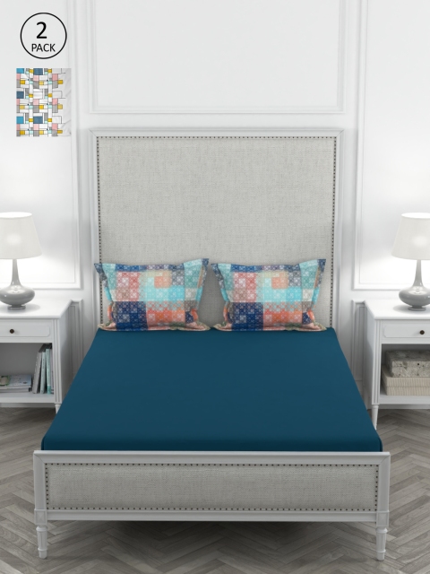 Portico New York Blue & White Solid 210 TC Cotton 2 King Bedsheet with 4 Pillow Covers
Portico New York Blue & White Solid 210 TC Cotton 2 King Bedsheet with 4 Pillow Covers