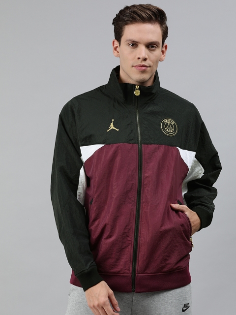 Nike Men Black & Burgundy Loose Fit Colourblocked M J PSG FZ Michael Jordan Active Jacket
Nike Men Black & Burgundy Loose Fit Colourblocked M J PSG FZ Michael Jordan Active Jacket