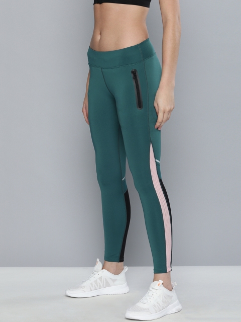 HRX By Hrithik Roshan Women Deep Teal Colourblock Skinny Fit Rapid-Dry Antimicrobial Running Tights
HRX By Hrithik Roshan Women Deep Teal Colourblock Skinny Fit Rapid-Dry Antimicrobial Running Tights