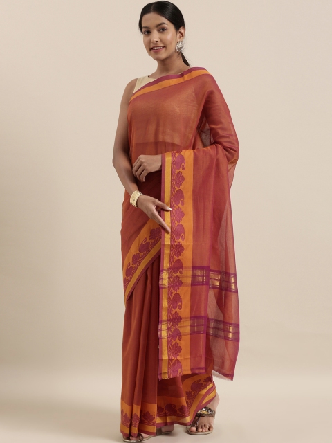 The Chennai Silks Mustard Yellow & Purple Dual Tone Pure Cotton Solid Venkatgiri Sustainable Saree
The Chennai Silks Mustard Yellow & Purple Dual Tone Pure Cotton Solid Venkatgiri Sustainable Saree