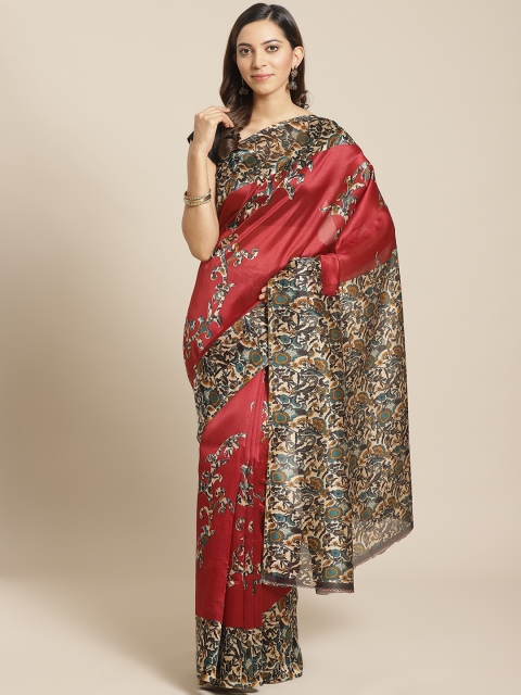 KALINI Red & Beige Printed Saree