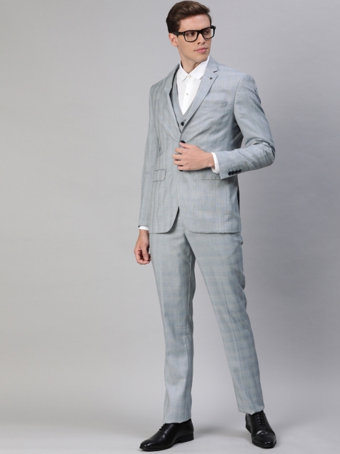 Louis Philippe Gods & Kings Men Blue Checked Slim Fit Single Breasted 3 Piece Formal Suit
Louis Philippe Gods & Kings Men Blue Checked Slim Fit Single Breasted 3 Piece Formal Suit