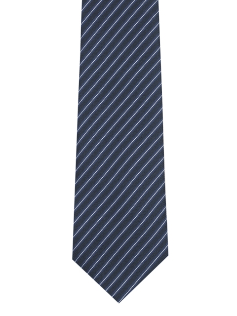 Park Avenue Black & Navy Blue Striped Broad Tie