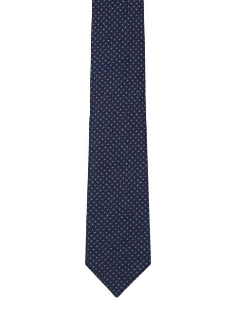 Park Avenue Men Navy Blue Woven Design Broad Tie