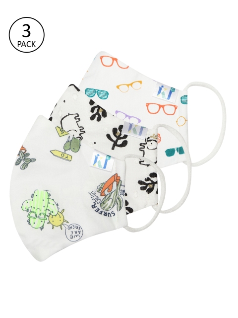 Kalakari India Kids Pack of 3 4 Ply Printed Pure Cotton Protective Outdoor Masks, White
Kalakari India Kids Pack of 3 4 Ply Printed Pure Cotton Protective Outdoor Masks, White