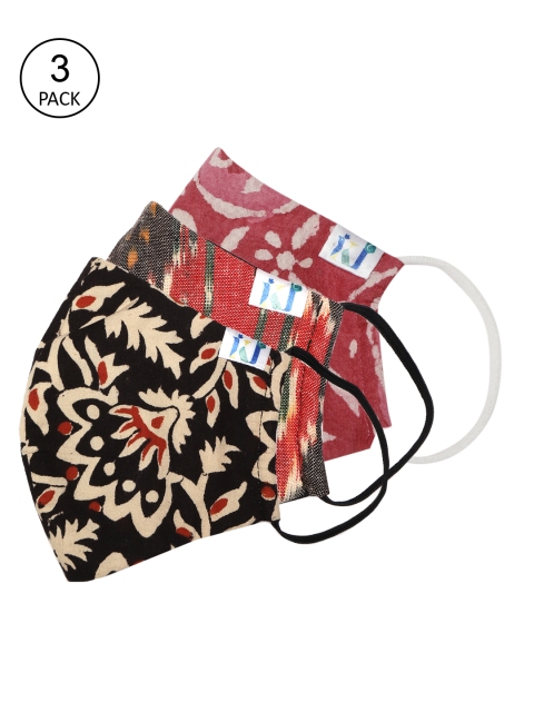 Kalakari India Women Pack of 3 4 Ply Handmade Sustainable Protective Outdoor Masks, Red
Kalakari India Women Pack of 3 4 Ply Handmade Sustainable Protective Outdoor Masks, Red