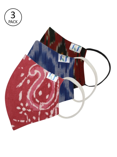 Kalakari India Women Pack of 3 4 Ply Handmade Sustainable Protective Outdoor Masks, Blue
Kalakari India Women Pack of 3 4 Ply Handmade Sustainable Protective Outdoor Masks, Blue